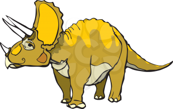 Royalty Free Clipart Image of a Triceratops