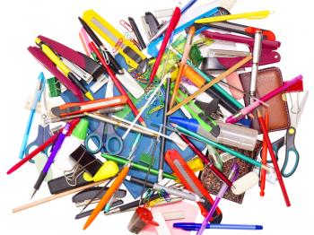 Royalty Free Photo of a Pile of Office Supplies