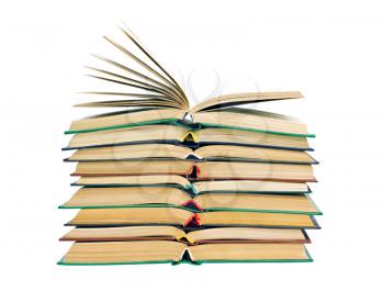 Royalty Free Photo of a Stack of Opened Books