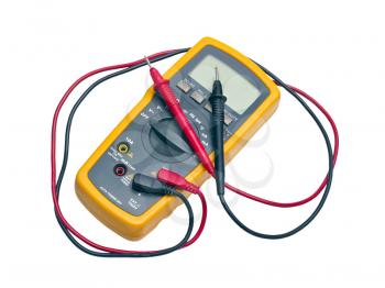 Royalty Free Photo of a Digital Yellow Multimeter