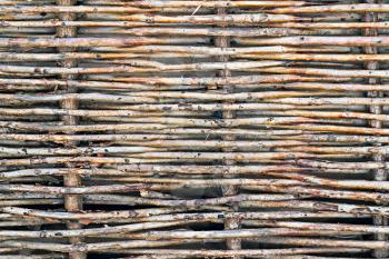 Royalty Free Photo of a Fence of Dry Twigs