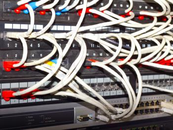 Royalty Free Photo of a Patch Panel Server Rack