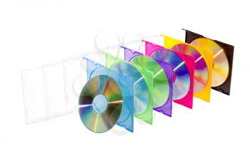 Royalty Free Photo of Colorful Compact Discs
