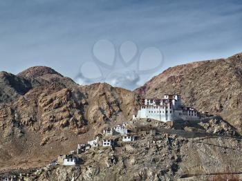 Lekir Buddhist monastery in the Himalayas, northern India