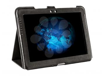Electronic Earth on tablet  screen 