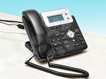 IP phone with a display table at the isolated