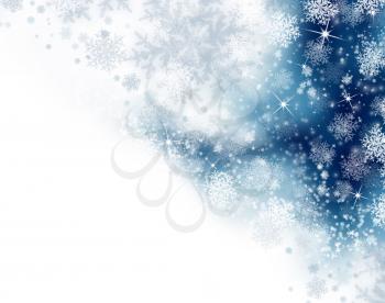 Royalty Free Clipart Image of a Background With Snowflakes