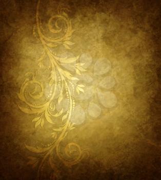 Royalty Free Clipart Image of a Vintage Floral Background