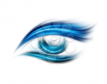 Royalty Free Clipart Image of a Wispy Design of an Eye
