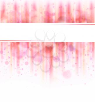Royalty Free Clipart Image of a Pink Background With a White Band