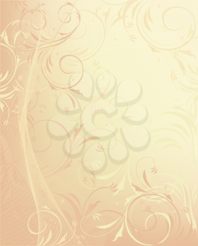 Vector pastel decorative floral design background