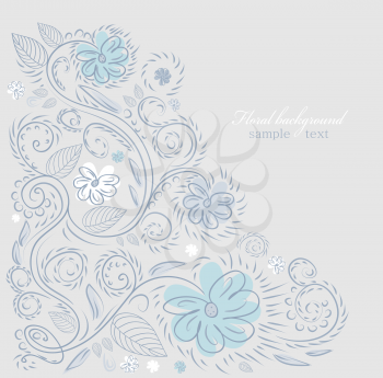 Summer floral design vector background