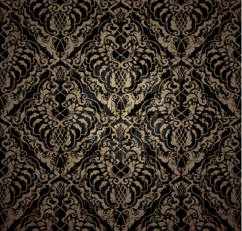 Floral seamless vector vintage pattern