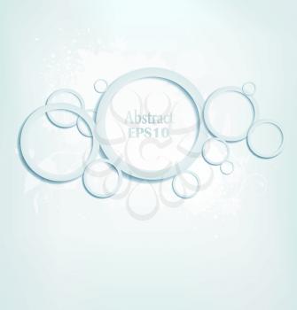 Abstract Blue Design On A White Background