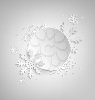 Christmas Design Holiday Background With Snowflakes