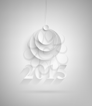 Christmas Design Background With Abstract Ball, Number Year 2015 