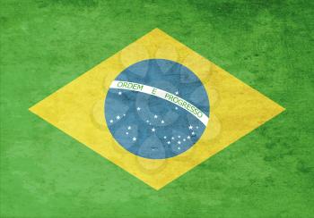 Grunge Flag Of Brazil