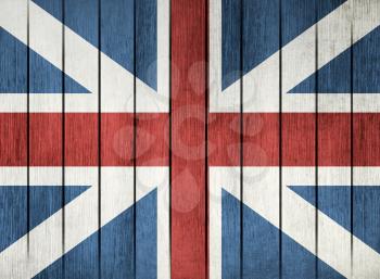 Wooden Grunge Flag Of Great Britain 