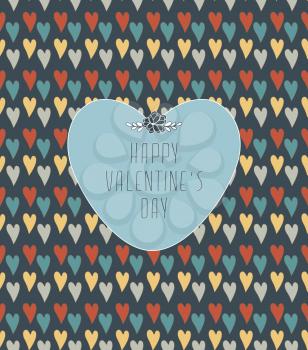 Cute Valentine's Seamless Pattern With Hearts 