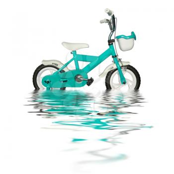 Royalty Free Photo of a Bicycle in Water