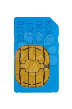 Royalty Free Photo of a Blue SIM Card