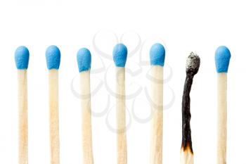 Royalty Free Photo of a Row of Matches