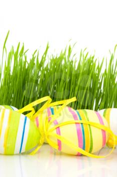 Royalty Free Photo of Easter Eggs and Grass
