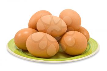 Royalty Free Photo of a Plate of Eggs