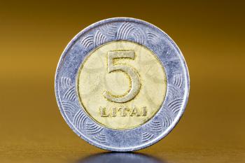Royalty Free Photo of a Lithuanian Five Litas Coin
