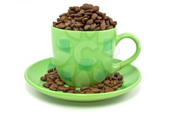 Royalty Free Photo of a Cup of Coffee Beans
