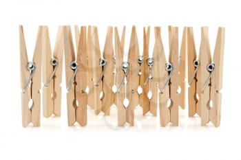 Royalty Free Photo of Wooden Clothespins