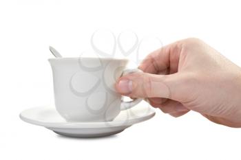 Royalty Free Photo of a Person Holding a Teacup