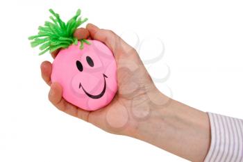 Royalty Free Photo of a Hand Squeezing a Stress Ball