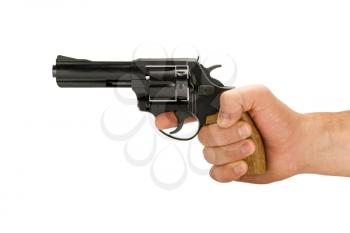 Royalty Free Photo of a Person Holding a Gun