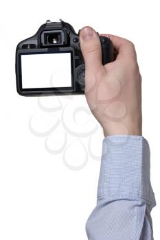 Royalty Free Photo of a Person Holding a Camera