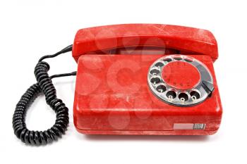 Royalty Free Photo of an Old Dirty Telephone