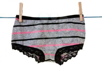 Royalty Free Photo of Panties on a Clothesline
