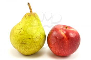 Royalty Free Photo of a Pear and Apple