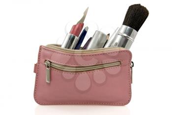Royalty Free Photo of a Pink Cosmetic Bag