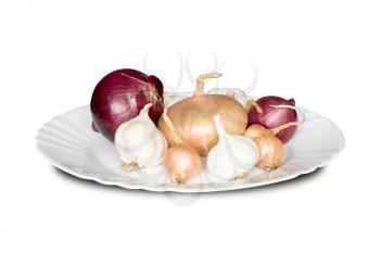Royalty Free Photo of a Plate of Onions