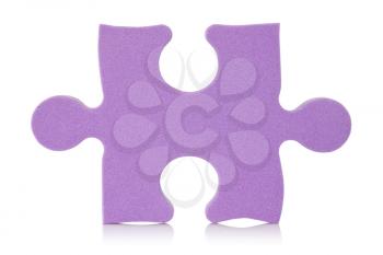 Royalty Free Photo of a Purple Puzzle Piece