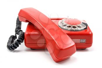 Royalty Free Photo of an Old Dirty Telephone