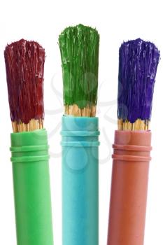 Royalty Free Photo of Three Paintbrushes