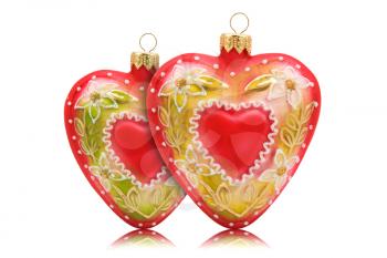 Royalty Free Photo of Heart Shaped Ornaments