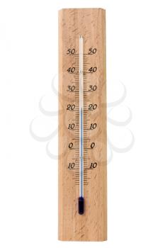 Royalty Free Photo of a Wooden Thermometer