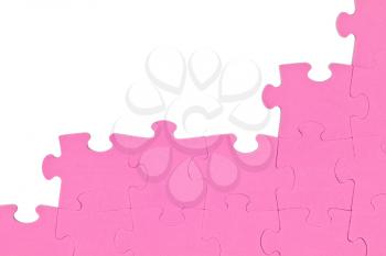 pink puzzle corner with space for your text