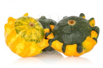 Fancy pumpkins  isolated on a white background