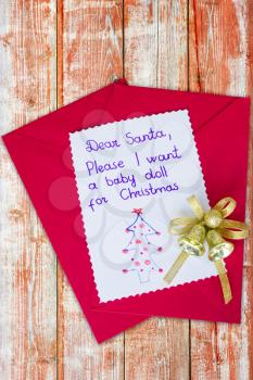 Royalty Free Photo of a Child's Letter to Santa