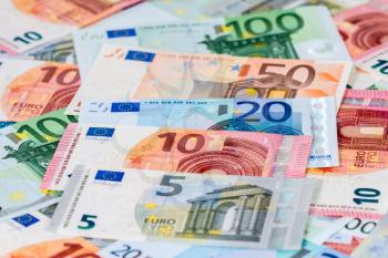 Euro banknote (currency of the European Union) - selective focus