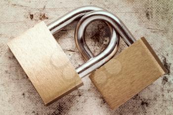 Two linked padlocks symbolizing good relationships or marriage